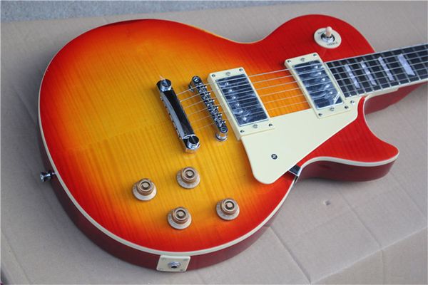 

sunburst 6 strings electric guitar, delivery, support customization guitarra