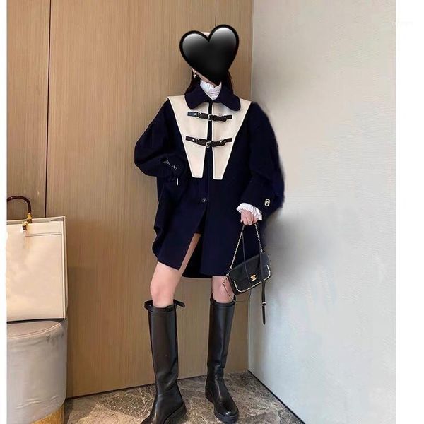 

kei chan's house in same double cape cape coat female1, Black
