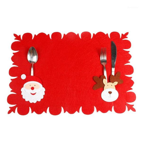 

christmas decorations xmas santa claus silverware holders fork knife table mats cover dinner decor for home1
