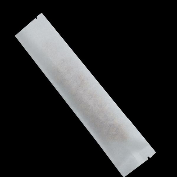 

300pcs/lot open white kraft paper coffee packaging bags heat sealable powder snack storage pouch retails flat vacuum bbykfi