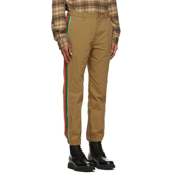 

20fw made in italy autumn winter track pants side webbing повседневный спорт drawstring штаны упругие талии брюки тренировочные брюки брюки, Black