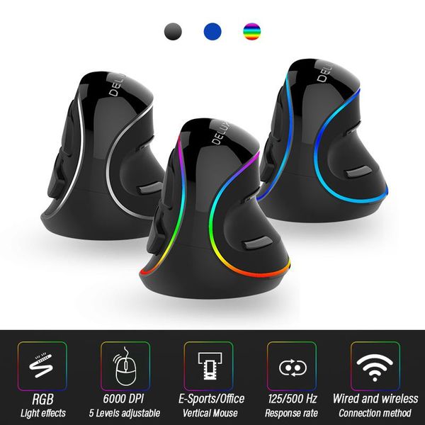 

mice ergonomic wireless gaming mouse computer-mice gamer wired lapusb-cable optical vertical professional 6000dpi