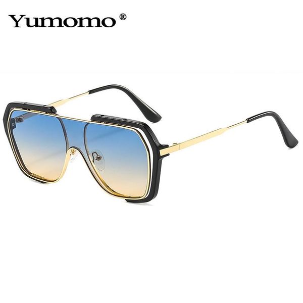 

sunglasses fashion oversized one-piece square women brand designer vintage ocean lens eyewear luxury men sun glasses uv400, White;black