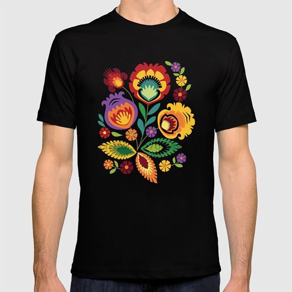 

polish folk flowers red yellow orange polish wycinanki papercut art floral poland purple flowers trendy ethnic hoodie designers t shirts