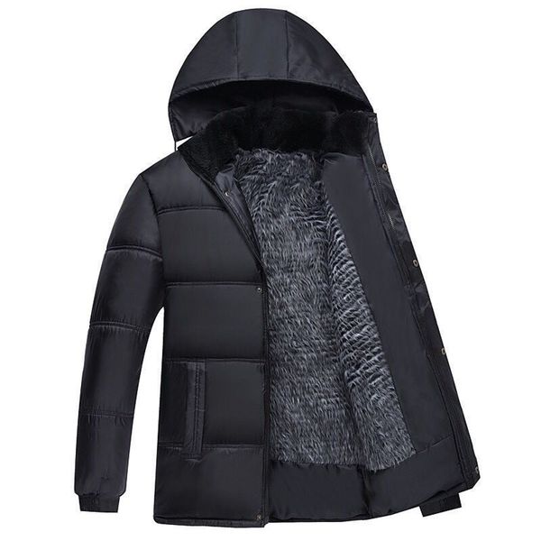 

2020 new waterproof winter jacket men hoodied parka men warm winter coat men thicken fleece zipper mens jackets plus size 4xl lj201030, Black;brown