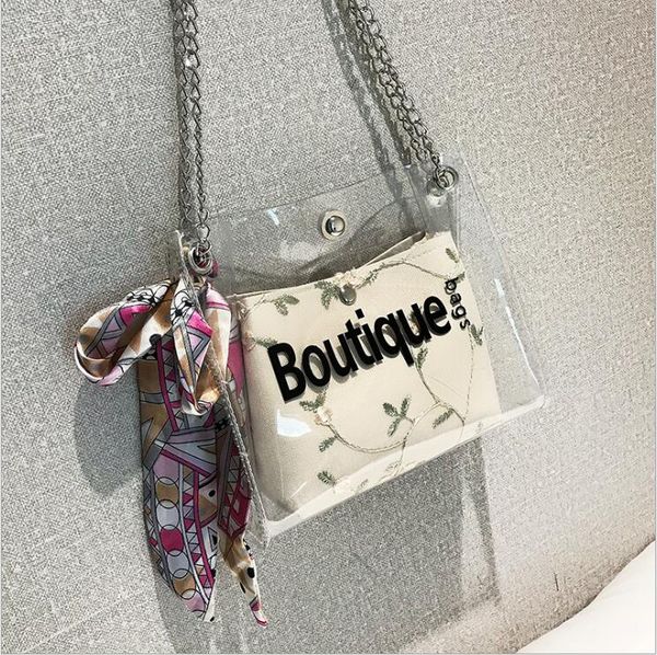 

2020 new summer clear pvc bags handbags for women transparent jelly small female shoulder bag crossbody beach bolsa fashion bags