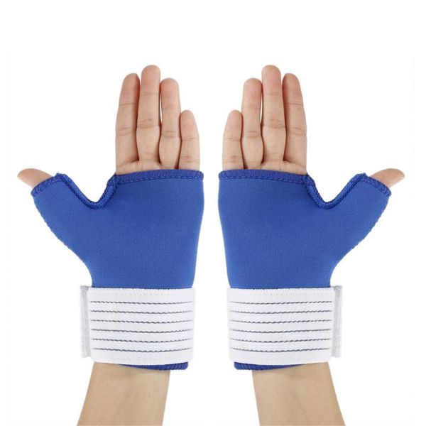 

wrist support 2x sport elastic thumb brace hand strap wrap guard gloves bandage for palm protection, Black;red