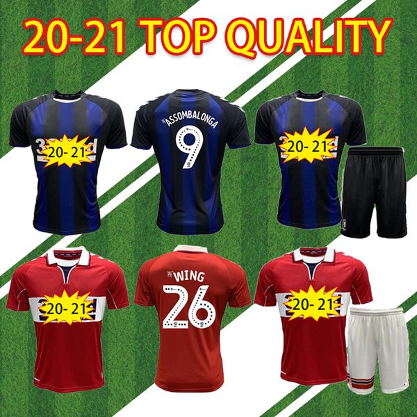 

20 21 middlesbrough soccer jersey fry wing flint assombalonga home away football men shirt, Black;yellow
