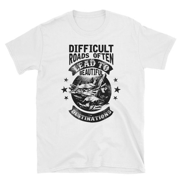 

new mens t shirts difficult roads inspirational quote men's t-shirt brand new t-shirts sport hooded sweatshirt hoodie