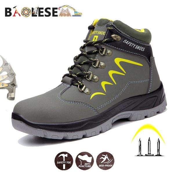

baolesem man men's winter male water-proof work sneaker anti-smashing safety shoes for men y200915, Black;brown