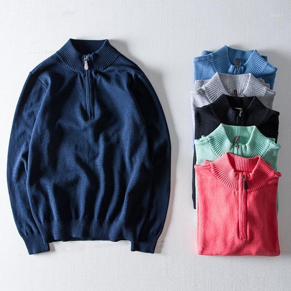 

100% cotton turtleneck sweater men solid color fashion casual pullover pull homme korean knitted clothes maglione uomo black man1, White;black