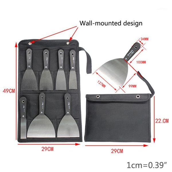 

7 pcs portable drywall scrapers blade putty knife wall shovel carbon steel tool 40ja1