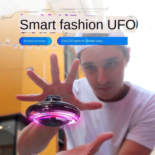 

flynova ufo fidget spinner toy kids portable flying 360° rotating shining led lights release xmas flying toy gift