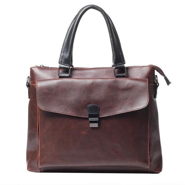 

1pcs retro briefcase men's business travel package briefcase