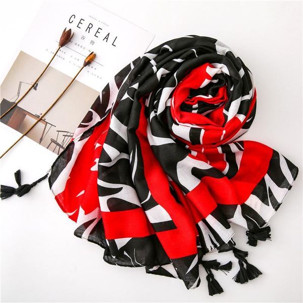 

kyqiao women head scarf 2020 female autumn spring spain style ethnic designer long geometric printed scarves muffler1, Blue;gray