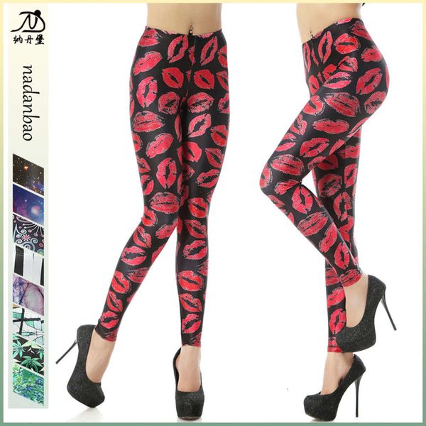 

2020 new galaxy star digital printing leggings women's low waist pants kdk1011, Black