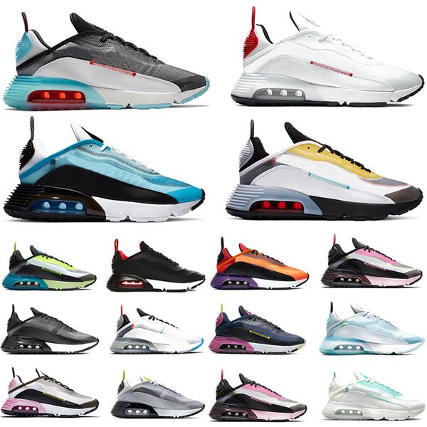 

men women 2090 running shoes clean white pure platinum speed yellow pink mens fashion trainers chaussures sports sneakers size 36-45