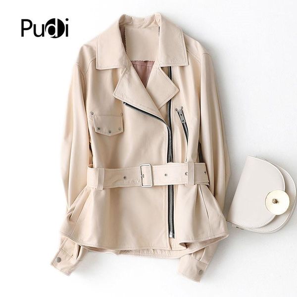 

aorice women genuine sheep leather coat jacket winter warm girl female trench jackets a691151, Black