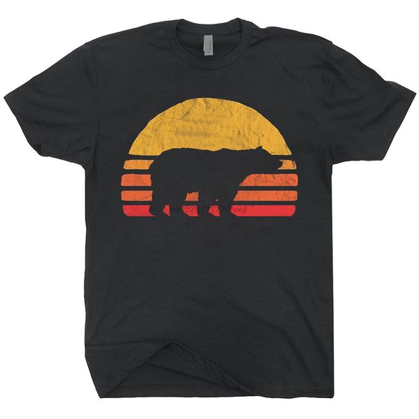

fashion summer retro sun bear silhouette t-shirt grizzly bear tee shirt kodiak bear tee shirt sport hooded sweatshirt hoodie