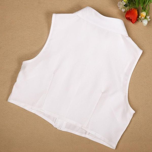 

women button down solid color false collar detachable shirt fake necklace lapel 2018 new wome qylqrc, Blue;red