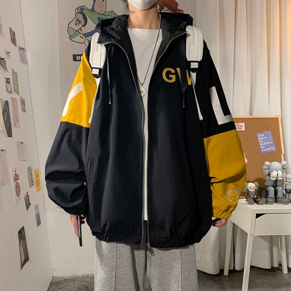 

2021 new privathinker japanese coat autumn new big size men's korean jackets style fashion casual streetwear jacket arsu, Black;brown