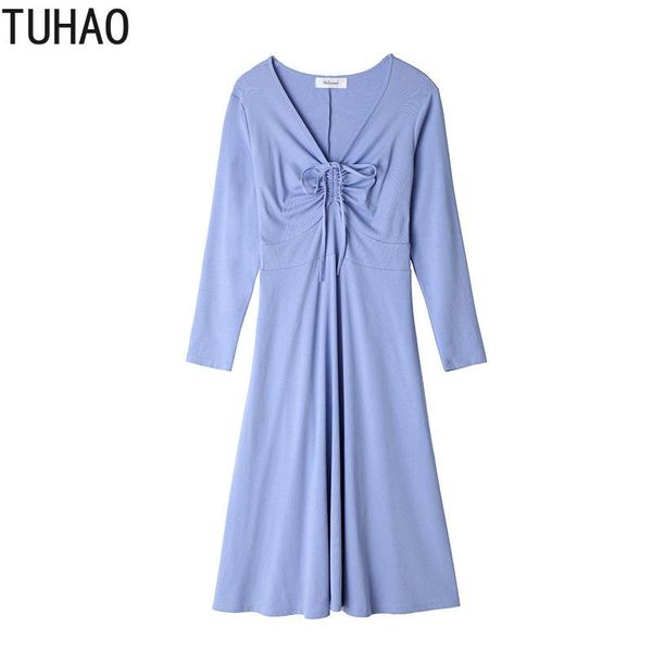

tuhao autumn winter woman dresses 2020 fall plus size 4xl 3xl women's long sleeve dress big size dress for office lady wm14, Black;gray
