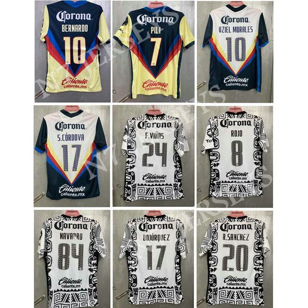 

2021 mexico liga mx club america home away third soccer jerseys henry giovani f.vinas r.sanchez g.ochoa castillo footall, Black;yellow