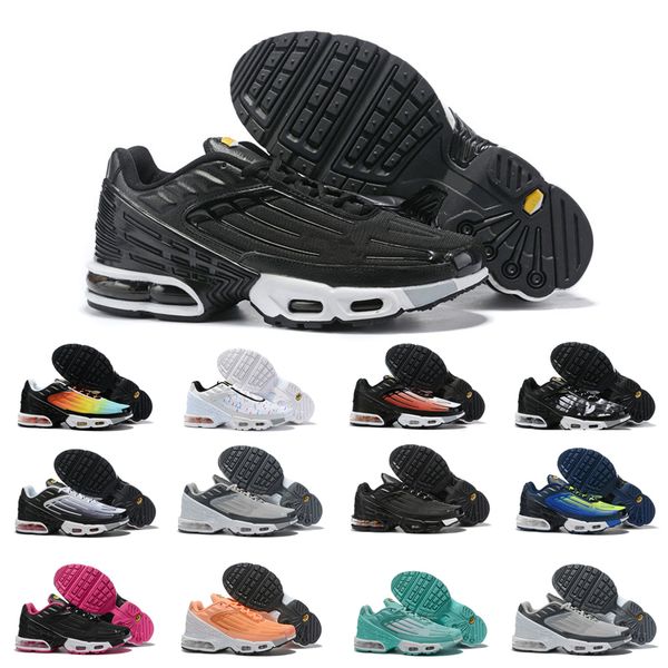 

wholesale 2020 tn plus iii tuned men trainers shoes women triple outdoor shoes designer black white mercurial tn sports athletic sneakers