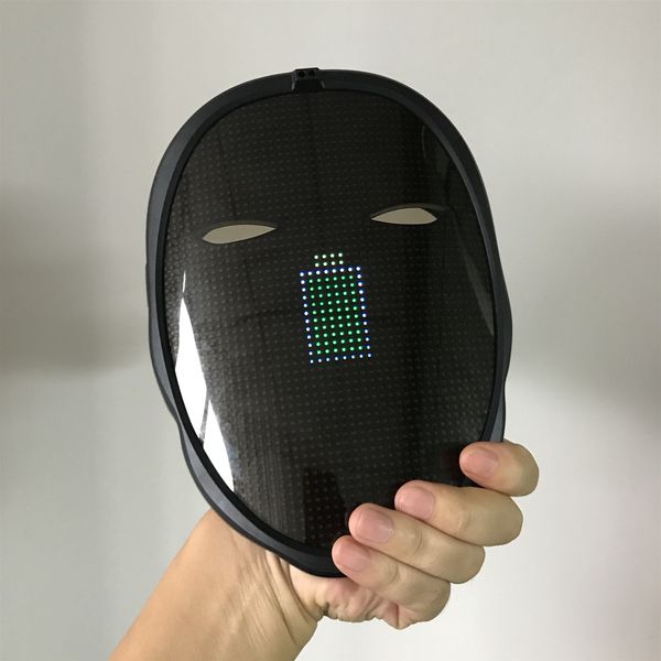 

shining mask app screen gesture control magic facepiece infrared induction party mask bluetooth diy custom scrolling flashing christmas mask