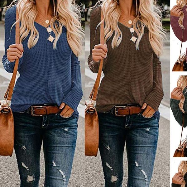 

2021 women s xxl soft long sleeve v neck shirts street style cool casual female solid color slim streetwear blouse, White