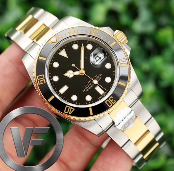 

vfactory ceramic bezel glide lock mens 2813 automatic movement mechanical ss watch sports fashion men watches wristwatches quality, Slivery;brown