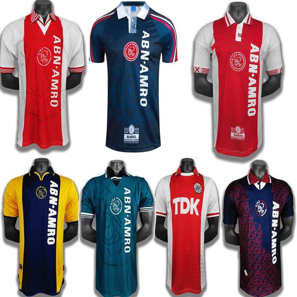 

1990 1994 1989 1990 1997 1998 camisa de futebol ajax retro soccer jersey laudrup litmanen f.de boer sibon turpijn vintage classic, Black;yellow