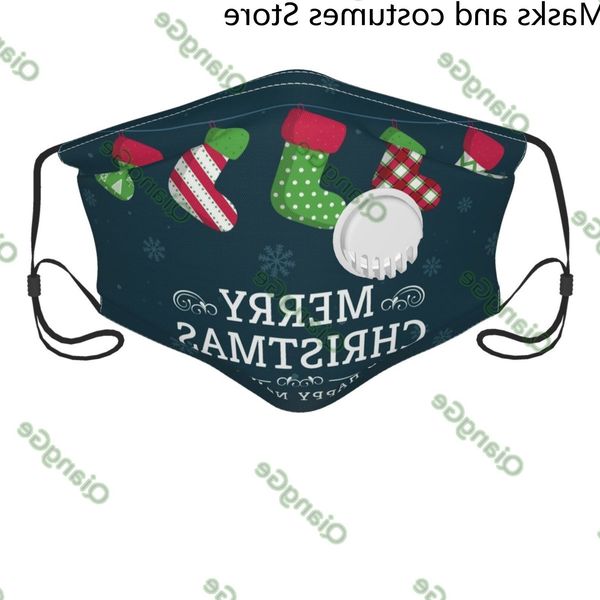 

design funny cute merry kids christmas with dust breathing valve custom face mask washed reused