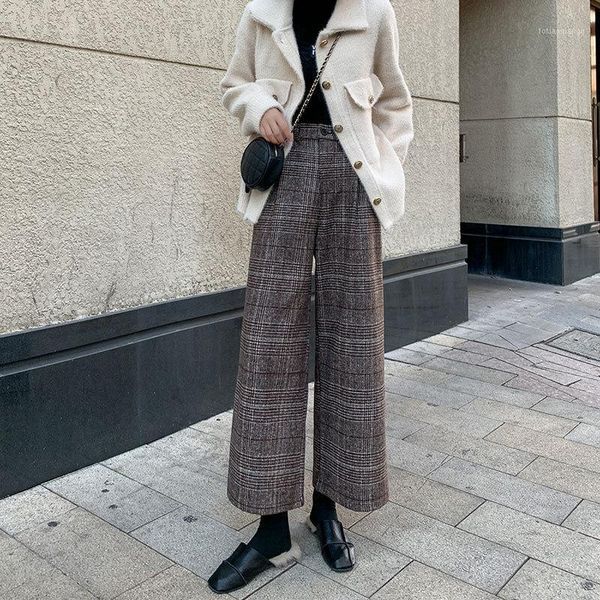 

2020 new spring striped plaid loose thin women pants fashion casual female pant elegant leisure ladies bottoms1, Black;white