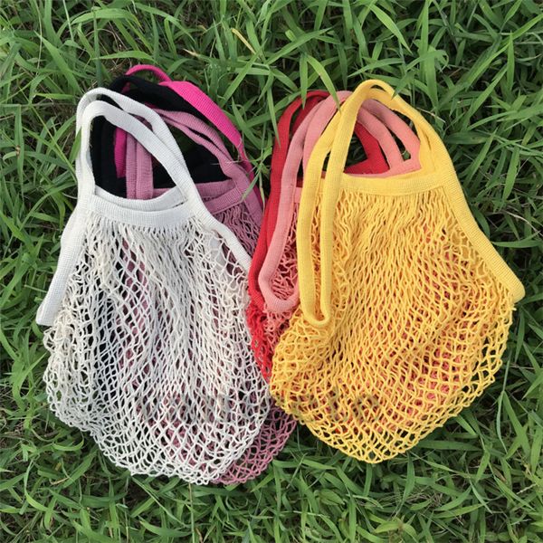 

home storage pure cotton net bags thick and 2cm wide portable shopping bags fishing net beach grocery bag home storage bag 9081