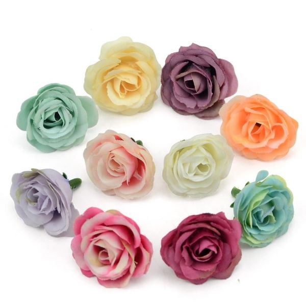 

20pcs 3cm mini rose cloth artificial flower for wedding party home room decoration marriage shoes hats accessories sil bbyoin