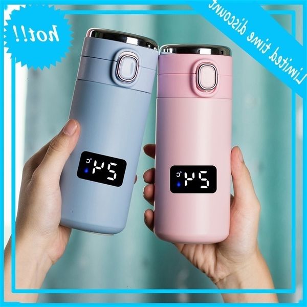

intelligent mini thermos daughter child small portable girl heart cup with temperature display