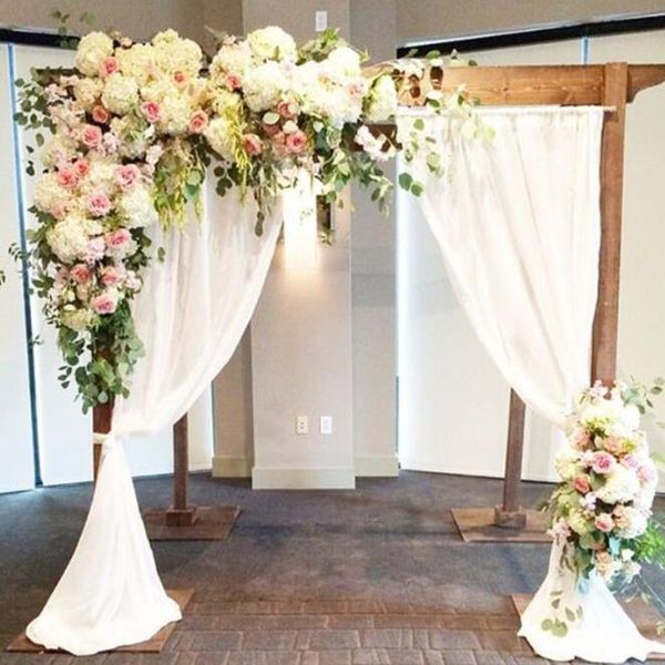 

decorative flowers & wreaths 1set 120cm european style diy wedding stage decor artificial flower wall arch silk rose peony plant mix design