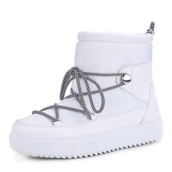 

winter fashion women waterproof snow boots with 50% real wool ladies warm plush ankle boots casual shoes women non-slip, Black