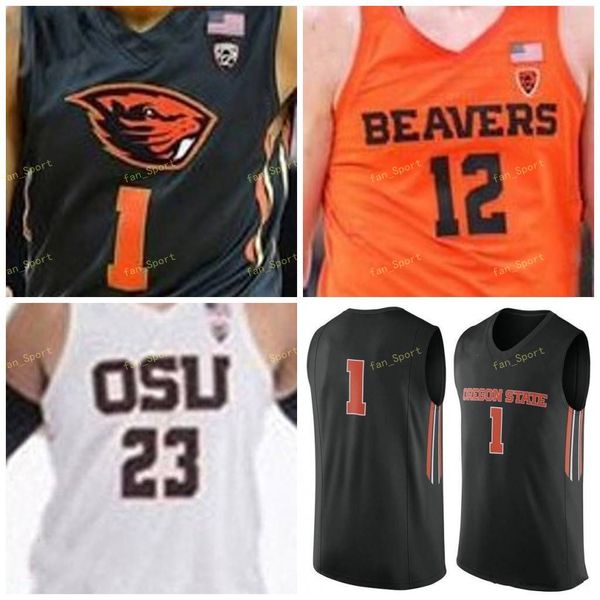 

oregon state beavers college basketball jersey 31 eli glenzel 44 isaac barnes 20 gary payton 33 steve johnson women youth custom stitched, Black
