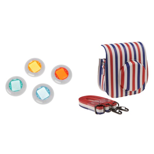 

4pcs close up lens filter+camera pu case bag for mini 8 with strap