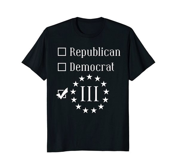 

new summer casual tee shirt republican democrat 3 percenter t-shirt for men and sport hooded sweatshirt hoodie