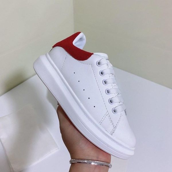 

a1 kids children's classic black diamond ladies white leather fashion platform shoes trendy designer casual shoes 26-35, Black;red