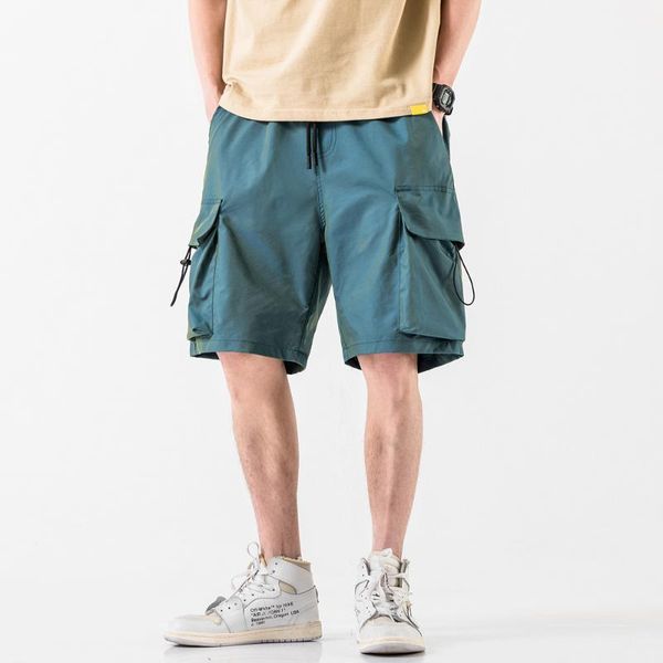 

2020 summer new casual shorts men loose male vintage short fashion hip hop men's bermudas shorts clothes, White;black