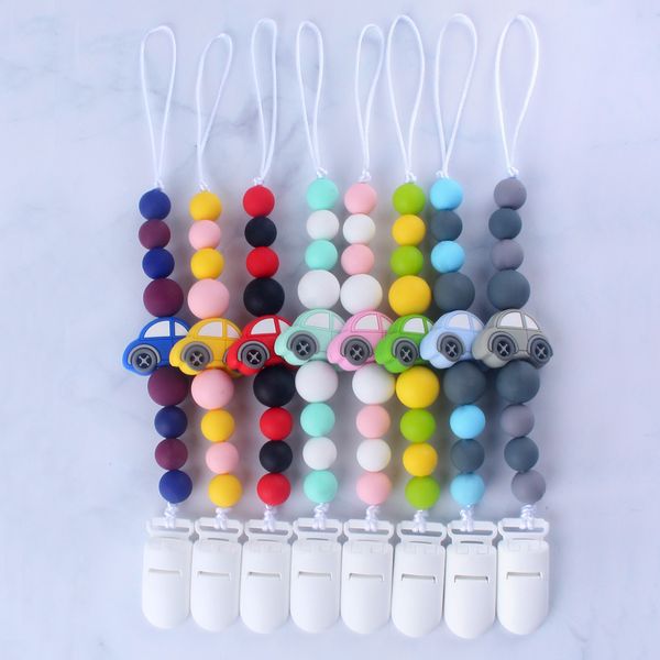

pacifier holders diy baby car silicone pacifier rope gutta percha anti chain new