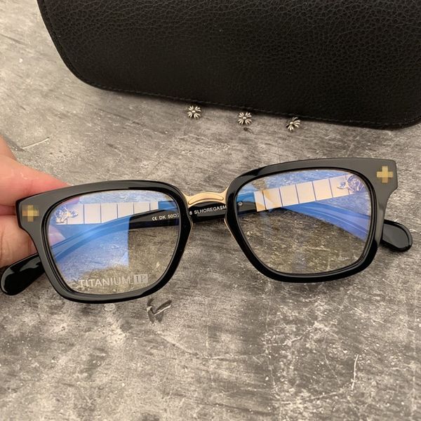 

brand men titanium eyeglasses frames women retro optical glasses frame for men fashion spectacle frame new myopia eyewear with original case, Silver