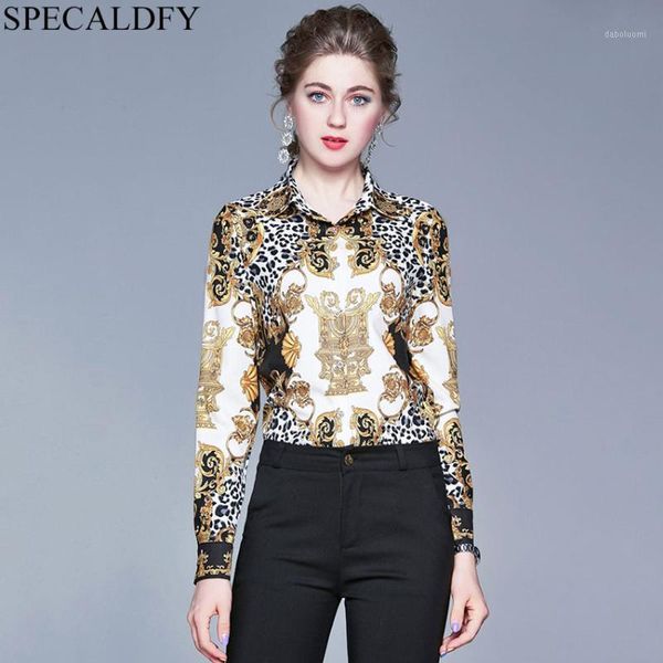 

2020 spring long sleeve shirts women turn down collar luxury print designer runway blouses casual shirt blusa mujer1, White