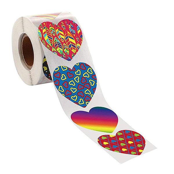 

500 sheets valentine's day self-adhesive sealing stickers gift stickers roll
