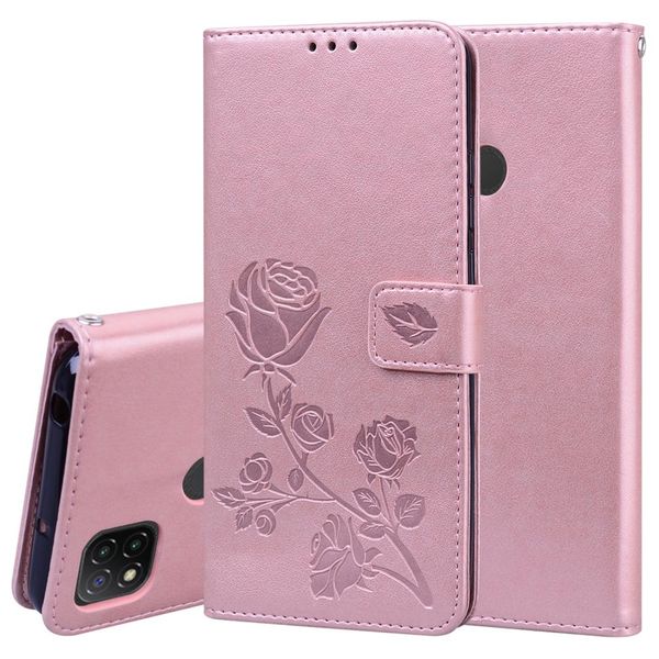 

for xiaomi redmi 9c rose embossed horizontal flip pu leather case with holder card slots wallet