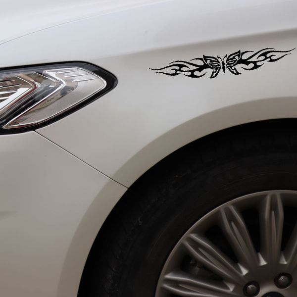 

car sticker butterfly decal car sticker graphic tribal flame sticker creative waterproof black/white, 18cm*3cm